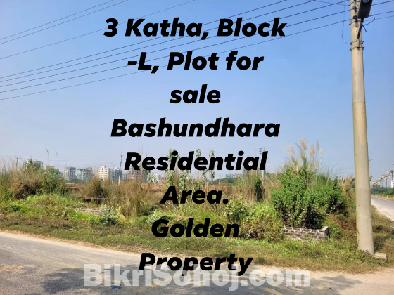 3 Katha, Block -L, Plot for sale Bashundhara Residential